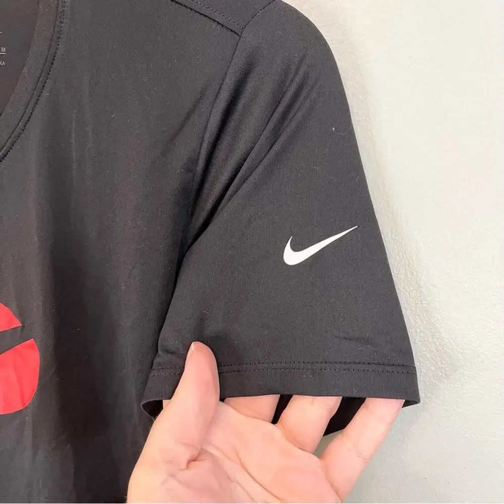 Nike‎ Women's Dri-Fit Lightweight Cropped Athletic Tshirt Black Size Medium NWT